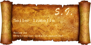 Seiler Izabella névjegykártya